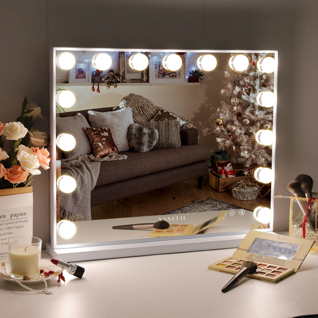 Hollywood 15 Bulb Music Mirror VNT-5846-JMBT-WHT VANITII Mulligans of Ballaghaderreen 