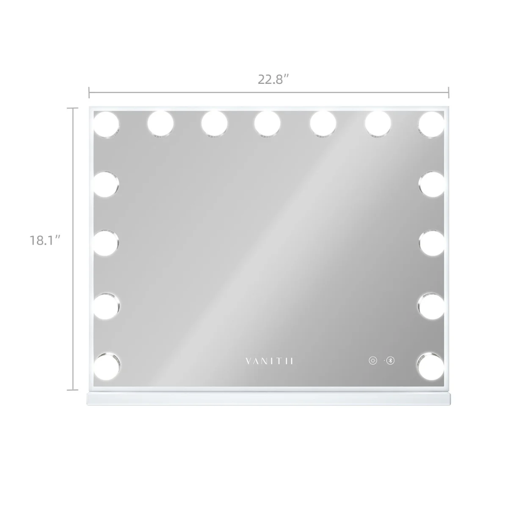 Hollywood 15 Bulb Music Mirror VNT-5846-JMBT-WHT VANITII Mulligans of Ballaghaderreen 