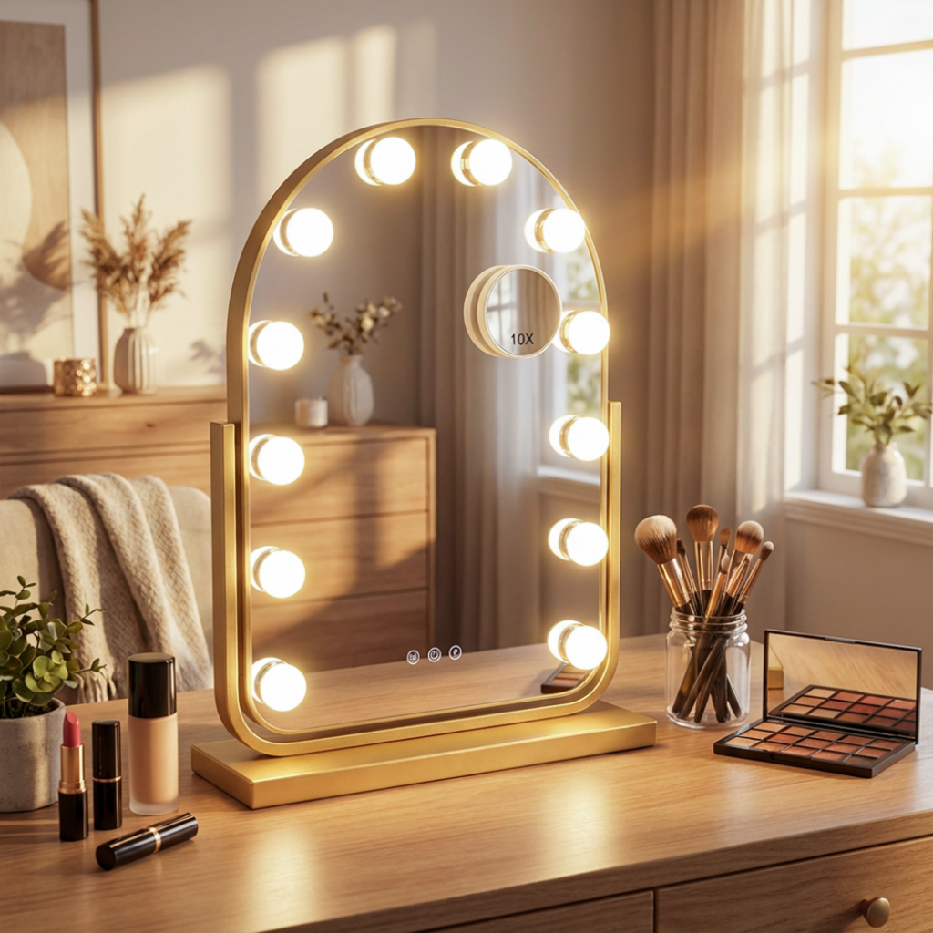 Hollywood Bulb Arch Vanity Mirror Gold TL6591 Tara Home Mulligans of Ballaghaderreen