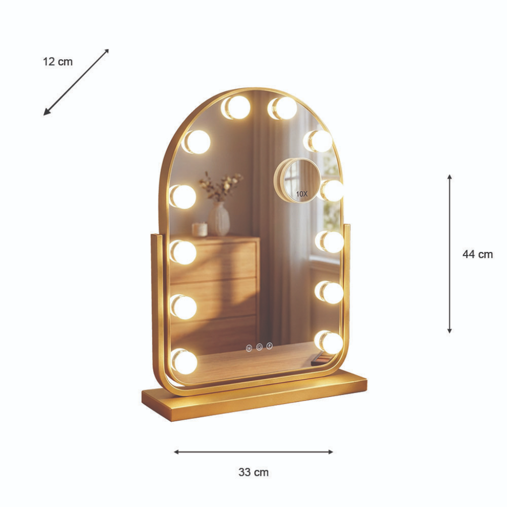 Hollywood Bulb Arch Vanity Mirror Gold TL6591 Tara Home Mulligans of Ballaghaderreen