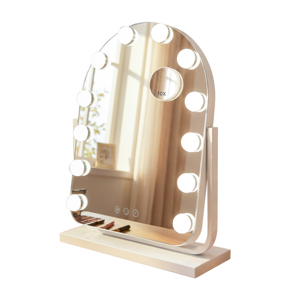 Hollywood Bulb Arch Vanity Mirror White 40 x 30cm TL6592 Tara Home Mulligans of Ballaghaderreen