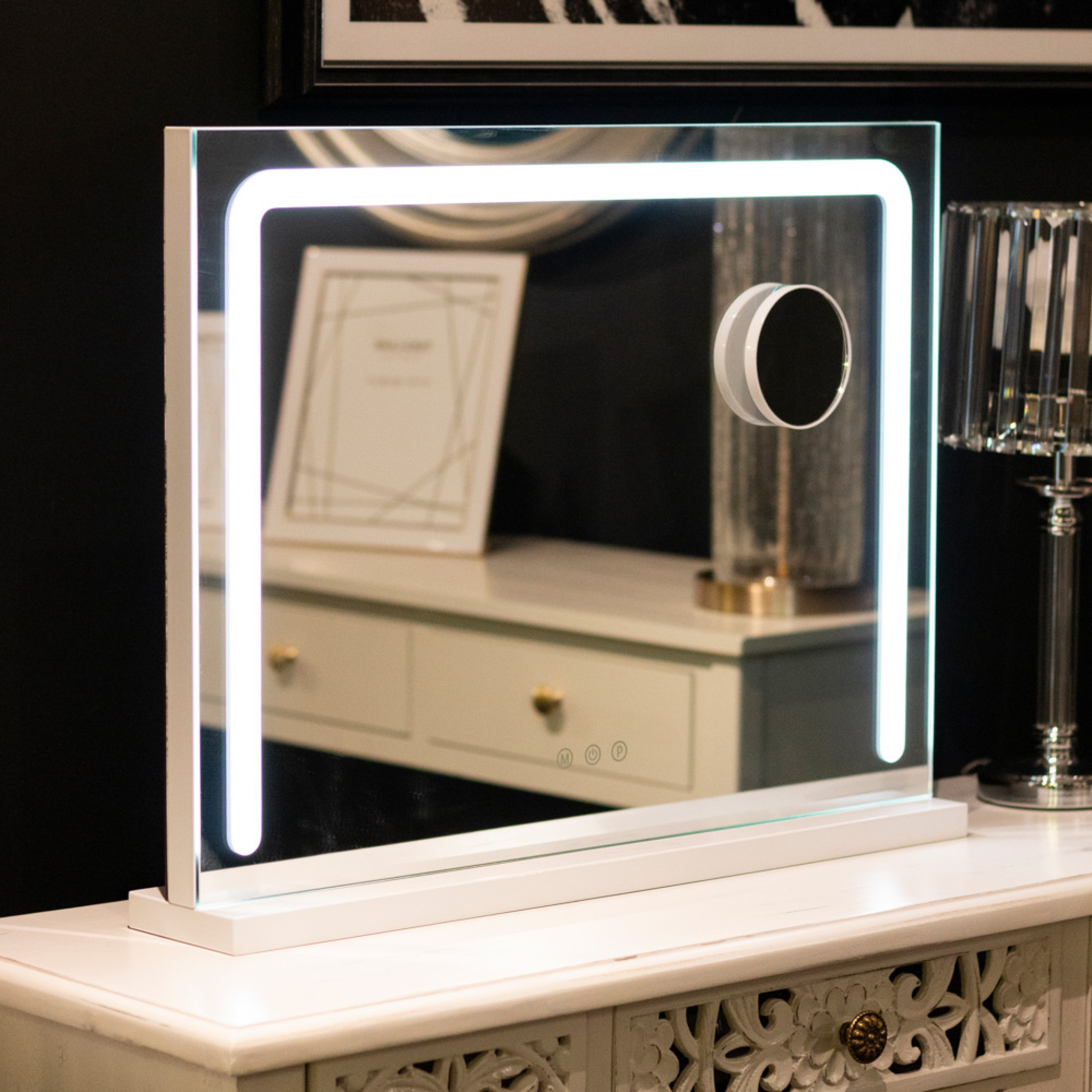 Hollywood vanity mirror white 48 x 56cm TL6590 Tara Lane Mulligans of Ballaghaderreen