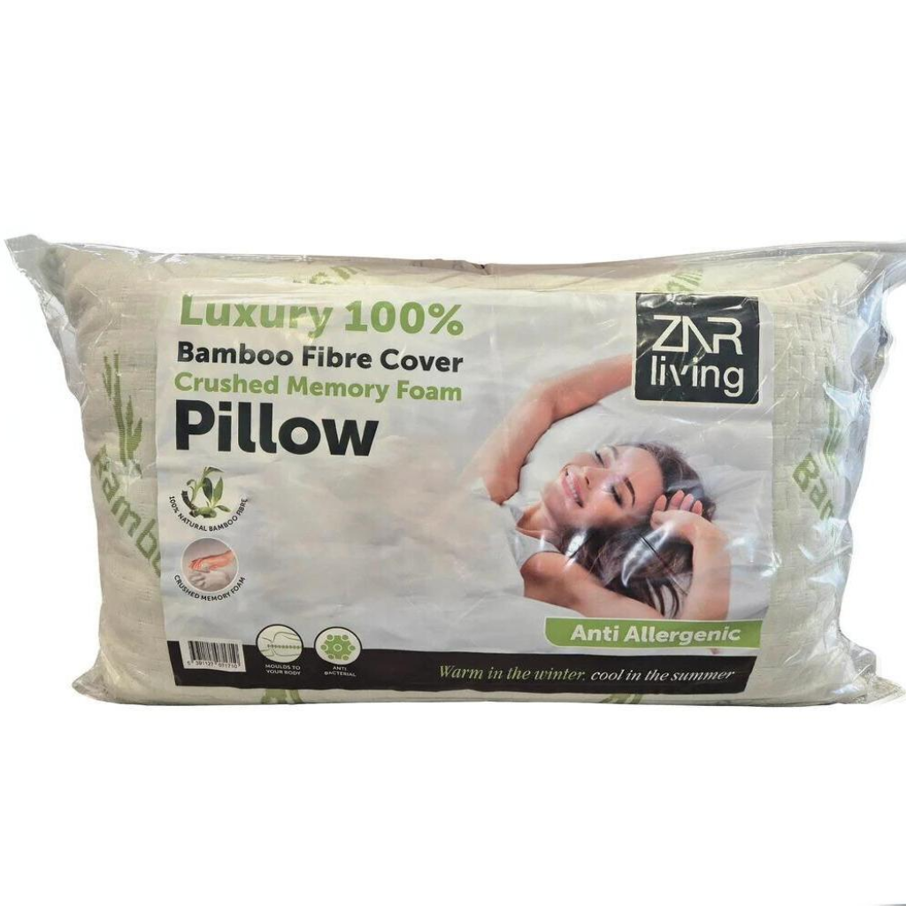 Luxury 100% Bamboo Fiber Cover Crushed Memory Foam Bamboo_Pillow ZNR Living Mulligans of Ballaghaderreen