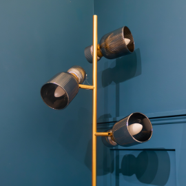 Kali smoked glass floor lamp 157cm TL6523-  Tara Lane & CoMulligans of Ballaghaderreen