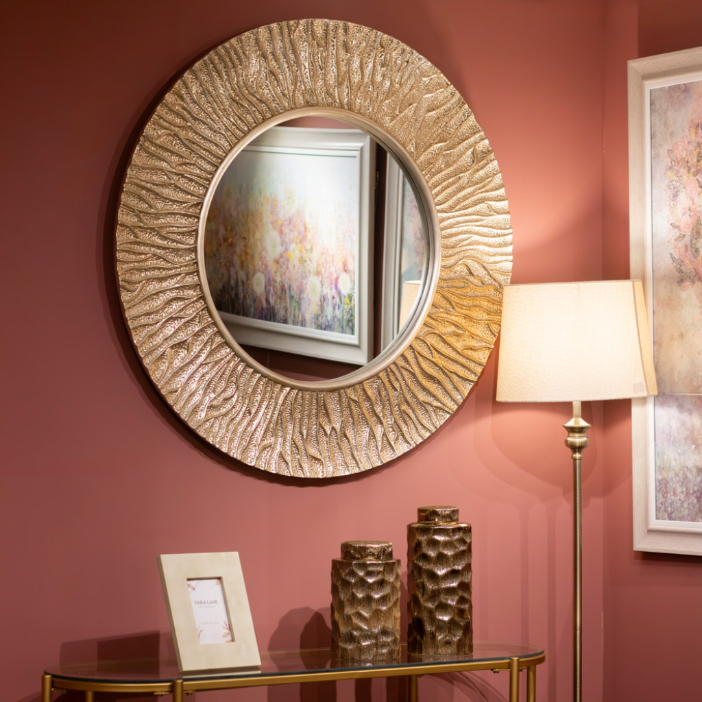 Kelsey Mirror Round Champagne TL 7219 Tara Home Mulligans of Ballaghaderreen
