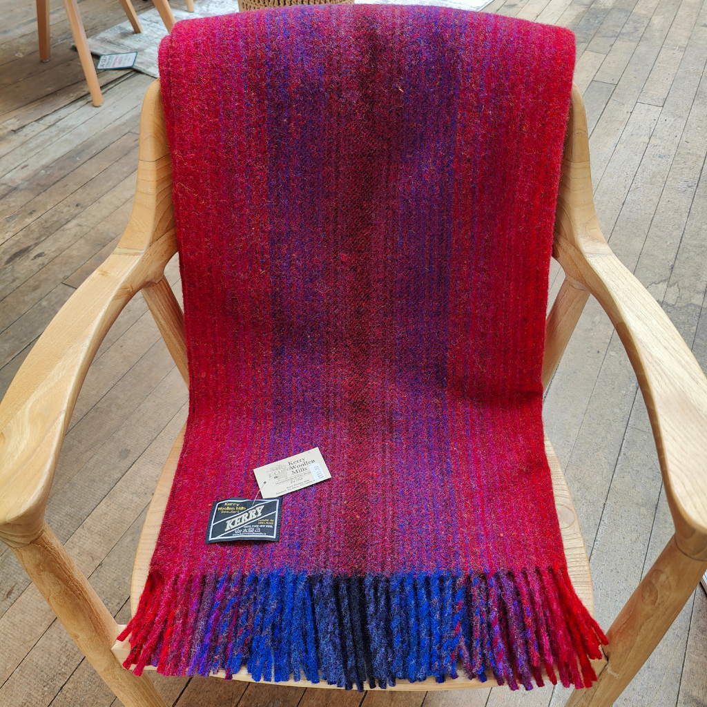 Kerry Woolen Mills 100% Wool Throw - Spectrum Burgundy KWMBurgundy Kerry Woolen Mills Mulligans of Ballaghaderreen