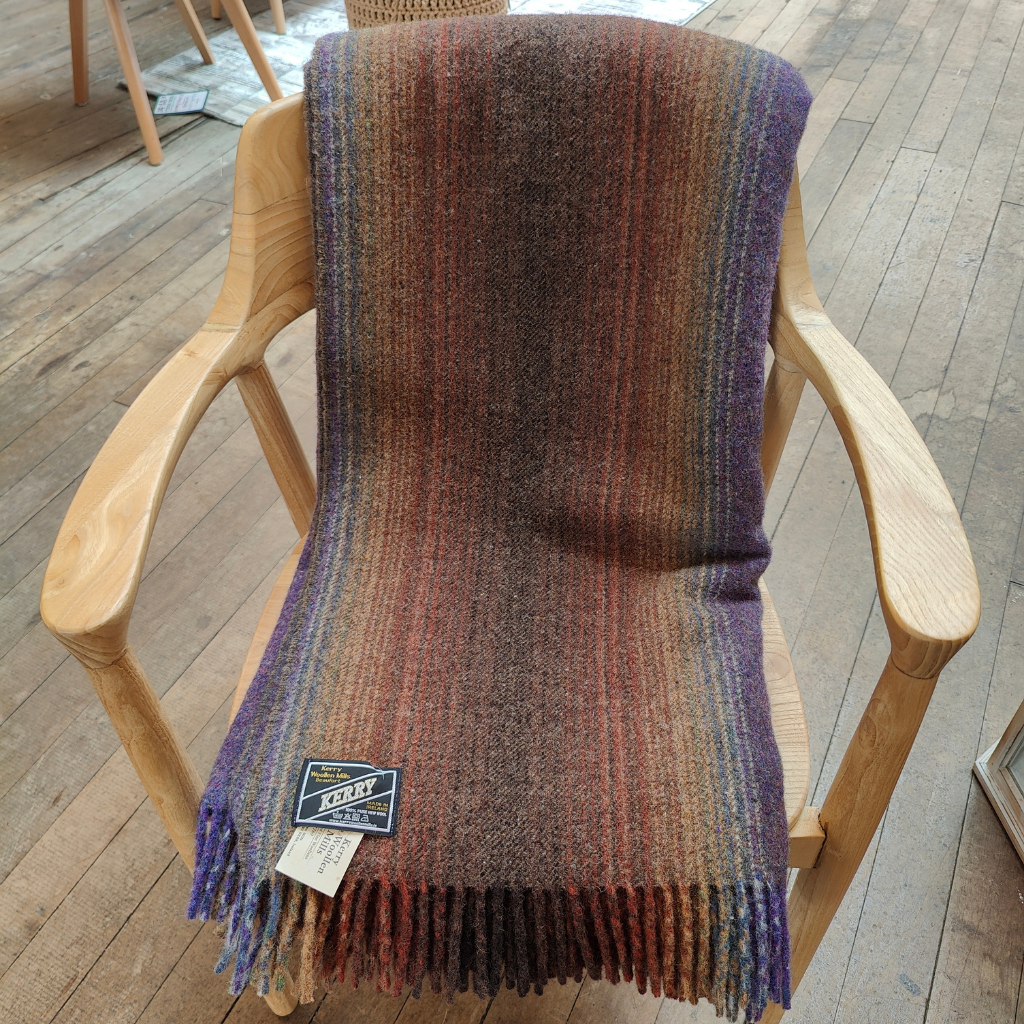 Kerry Woolen Mills 100% Wool Throw - Spectrum Taupe KWMTaupe Kerry Woolen Mills Mulligans of Ballaghaderreen