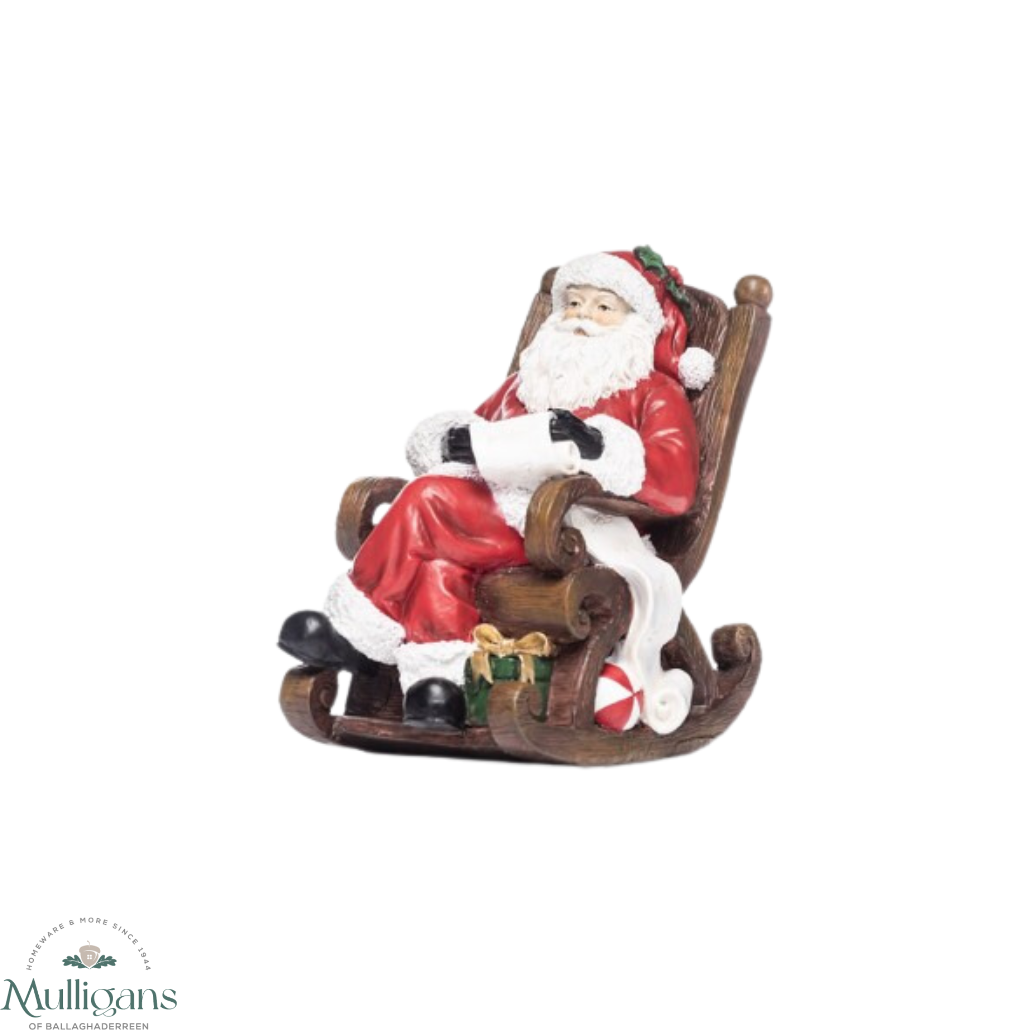 The Grange Collection Ceramic Santa in Rocking Chair XM13 Kirkwood Mulligans of Ballaghaderreen 