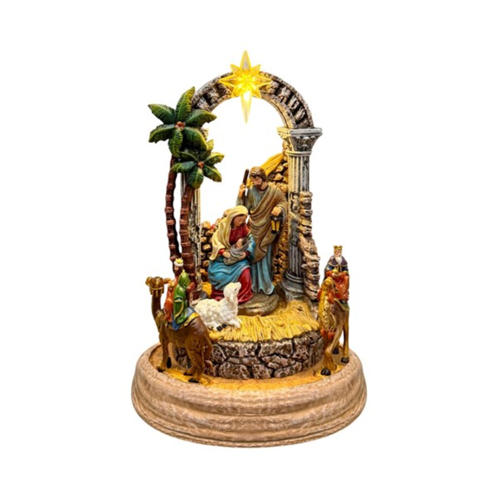 LED Animated Nativity 22cm 36716 Straits Home and Gift Mulligans of Ballaghaderreen