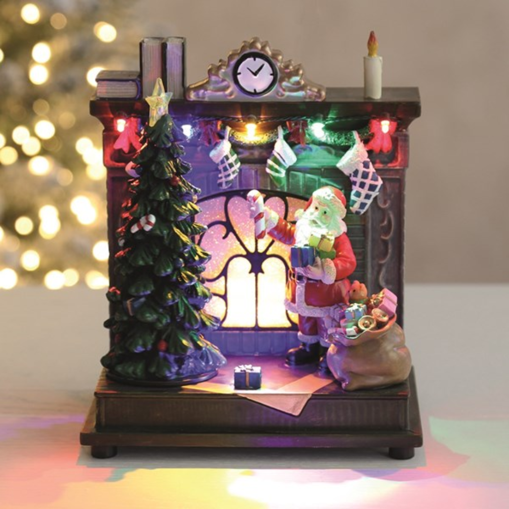 LED Fireplace Santa Scene 20cm 34459 Straits Mulligans of Ballaghaderreen 