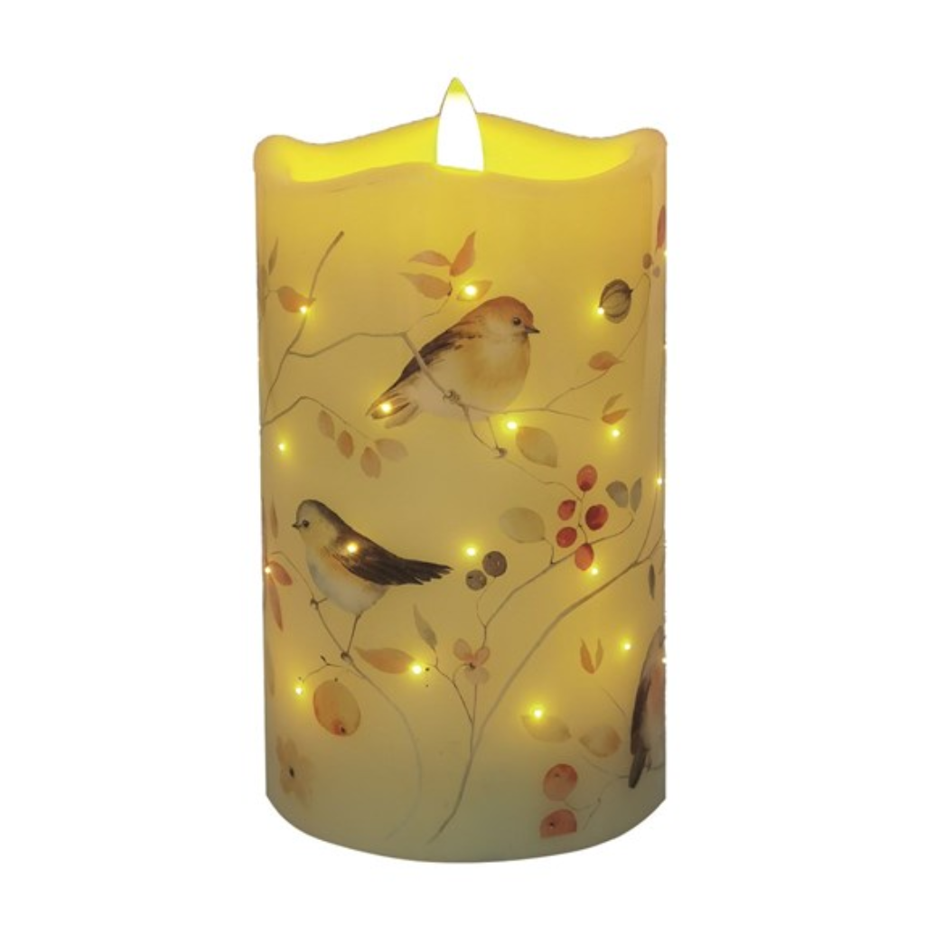 LED Robin Candle 7.5cmx12.5cm 34952 Straits Mulligans of Ballaghaderreen 