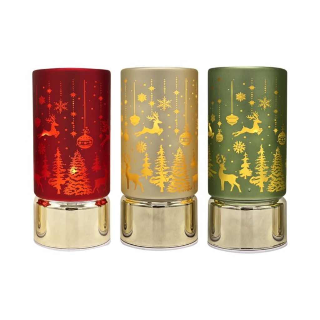 LED Rotating Deer Column 20cm 3 Assorted Colours 36833 Straits Home and Gift Mulligans of Ballaghaderreen