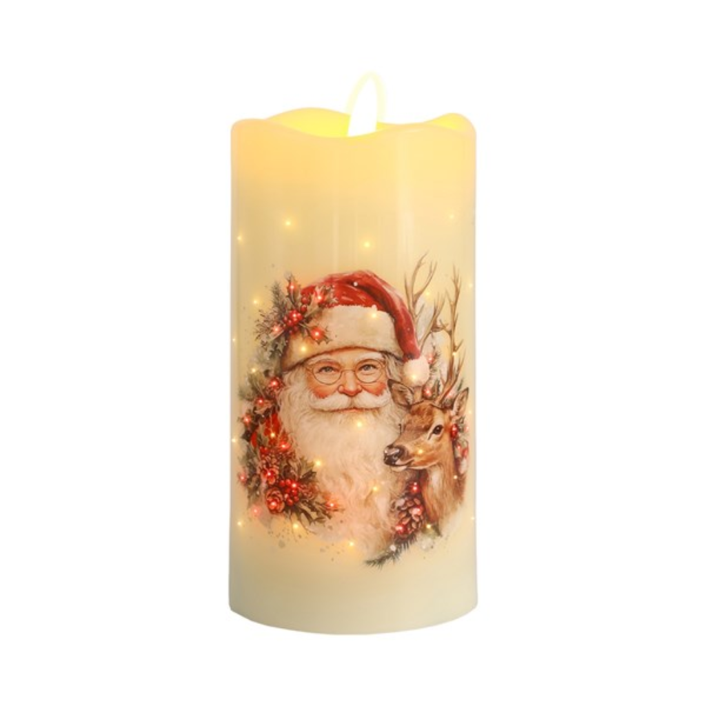 LED Santa Candle 7.5 cm x 15cm 36199 Straits Home and Gift Mulligans of Ballaghaderreen