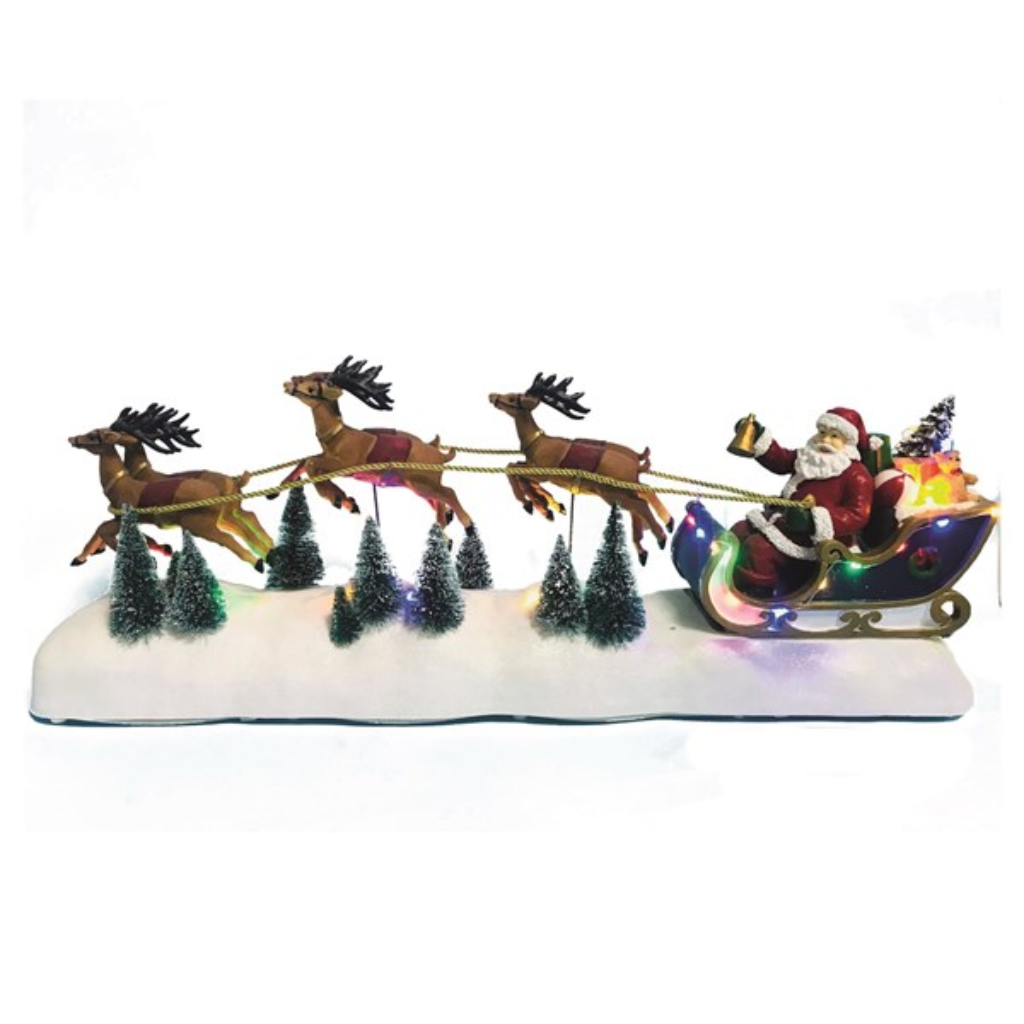LED Santa Sleigh 58x21cm 34450 Straits Mulligans of Ballaghaderreen 