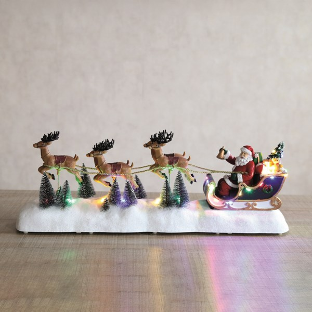 LED Santa Sleigh 58x21cm 34450 Straits Mulligans of Ballaghaderreen 