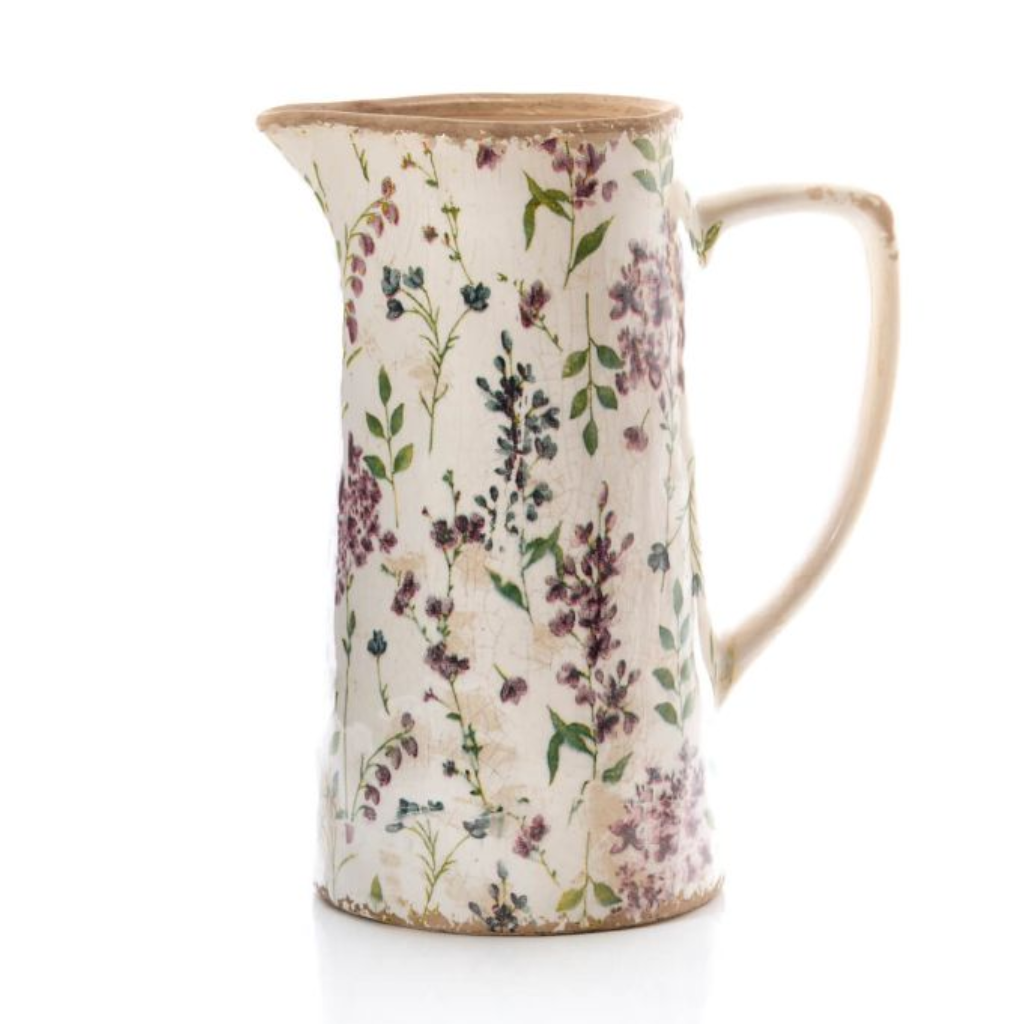 Large Ceramic Floral Jug 7WF334 Richard Langs Mulligans of Ballaghaderreen