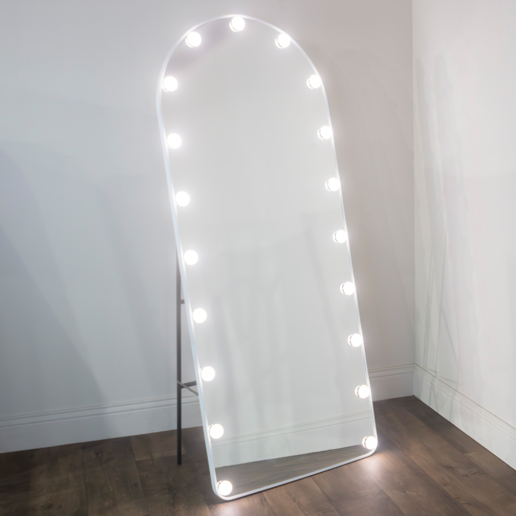 Led Bulb Modena Cheval Arch Mirror White 160 x 50cm TL7010 Tara Home Mulligans of Ballaghaderreen 