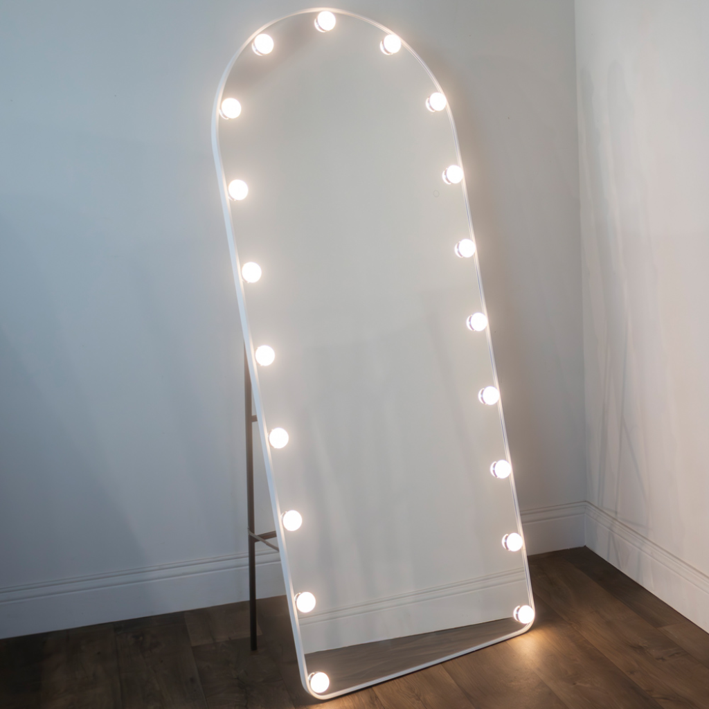 Led Bulb Modena Cheval Arch Mirror White 160 x 50cm TL7010 Tara Home Mulligans of Ballaghaderreen 