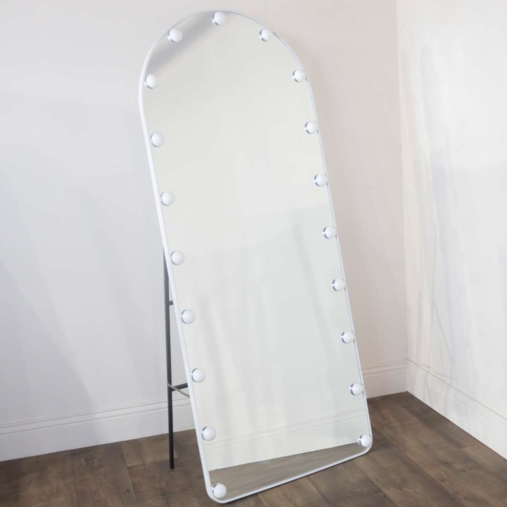 Led Bulb Modena Cheval Arch Mirror White 160 x 50cm TL7010 Tara Home Mulligans of Ballaghaderreen 