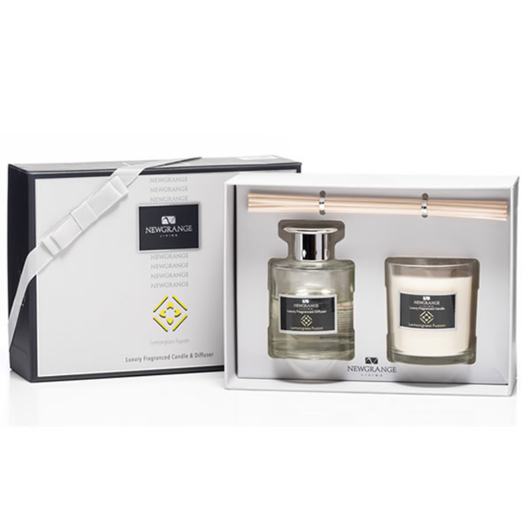 Lemongrass Fusion Candle and Diffuser Set 9051 Newgrange Living Mulligans of Ballaghaderreen