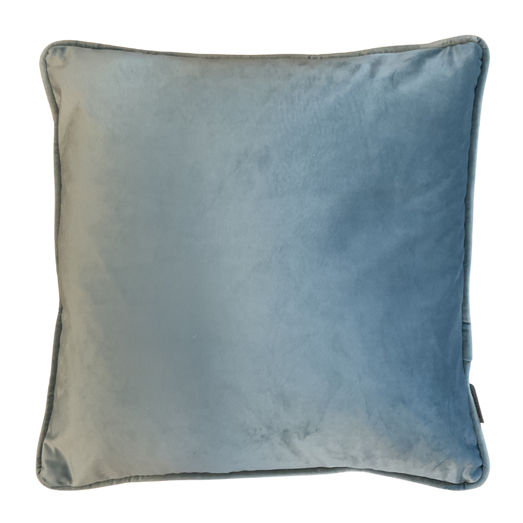 Light Blue Velvet Feather Scatter Cushion LBVFSC Medicare Textiles Mulligans of Ballaghaderreen