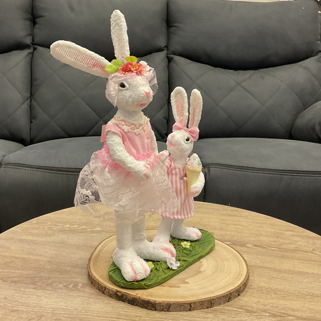 Lily and Laura - Mom and Daughter Bunny Ornament - Mulligans of Ballaghaderreen