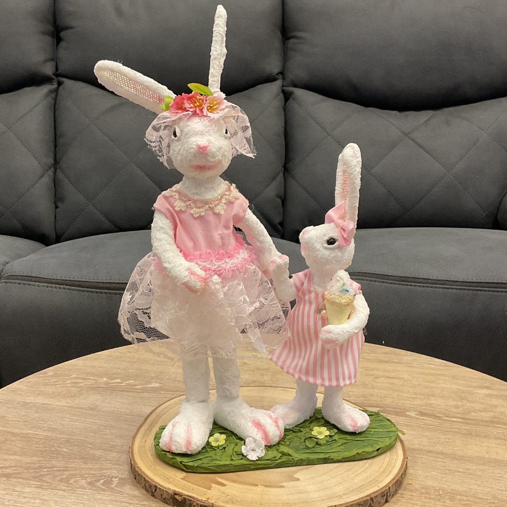 Lily and Laura - Mom and Daughter Bunny Ornament - Mulligans of Ballaghaderreen