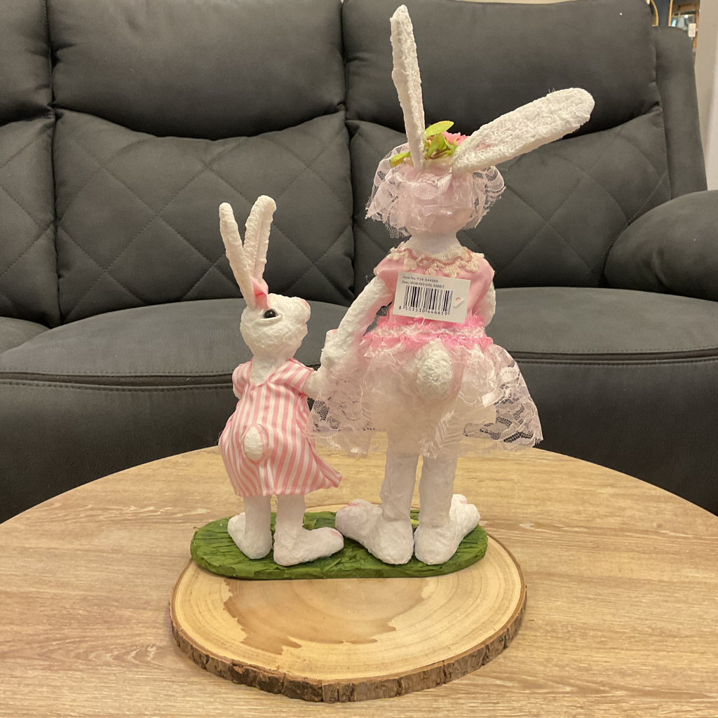 Lily and Laura - Mom and Daughter Bunny Ornament - Mulligans of Ballaghaderreen