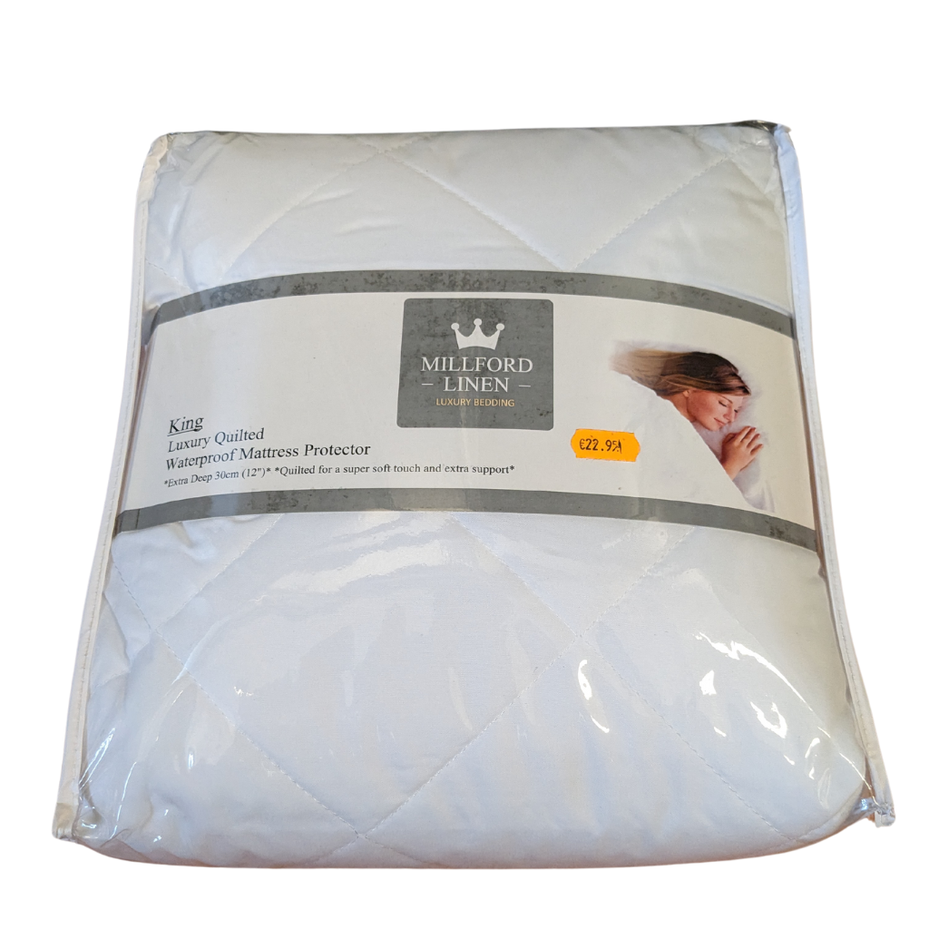 Luxury Quilted Waterproof Mattress Protector LQWMP Millford Linen Mulligans of Ballaghaderreen