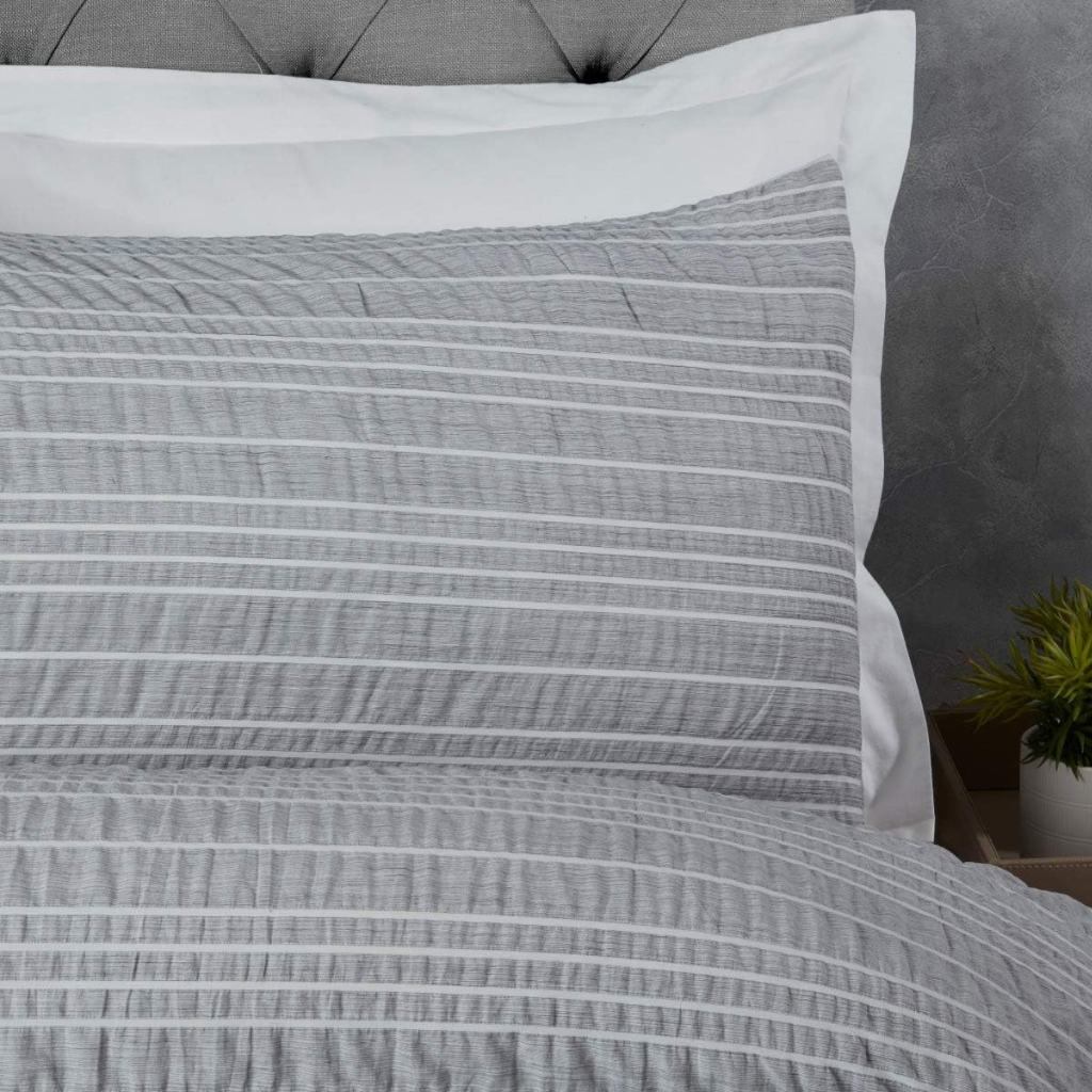 Marl Stripe Kingsize Grey Duvet Set MSKGDS Sleepdown Mulligans of Ballaghaderreen