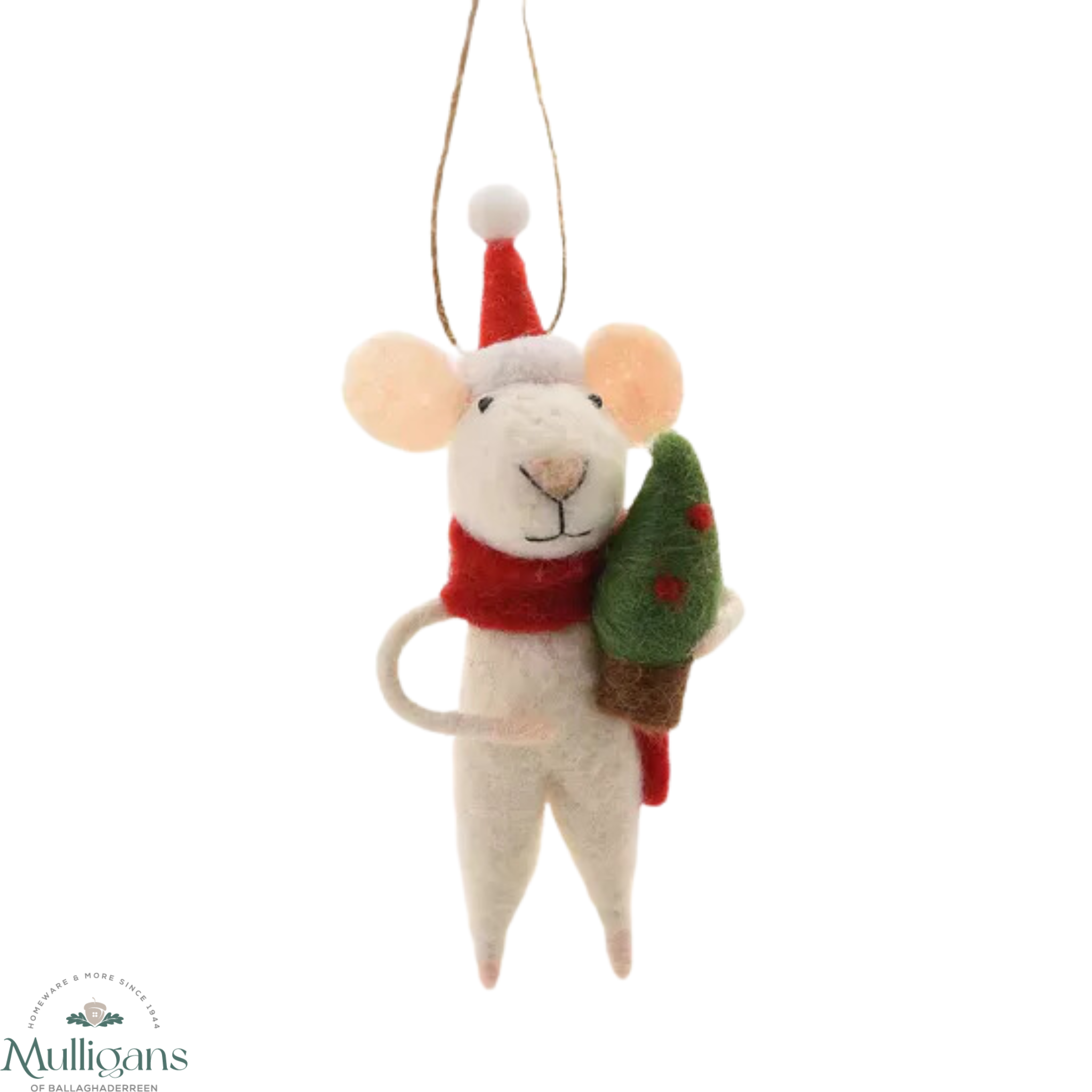 'Matilda' Christmas Mouse Hanging Decoration - Mullligans of Ballaghaderreen  