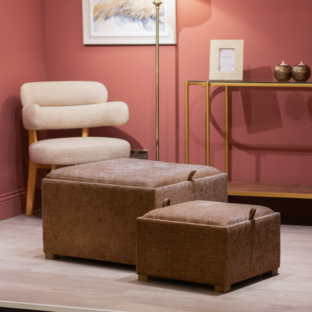 Maya Tray Table Pouffes - Cappuccino TL7087 Tara Lane Mulligans of Ballaghaderreen