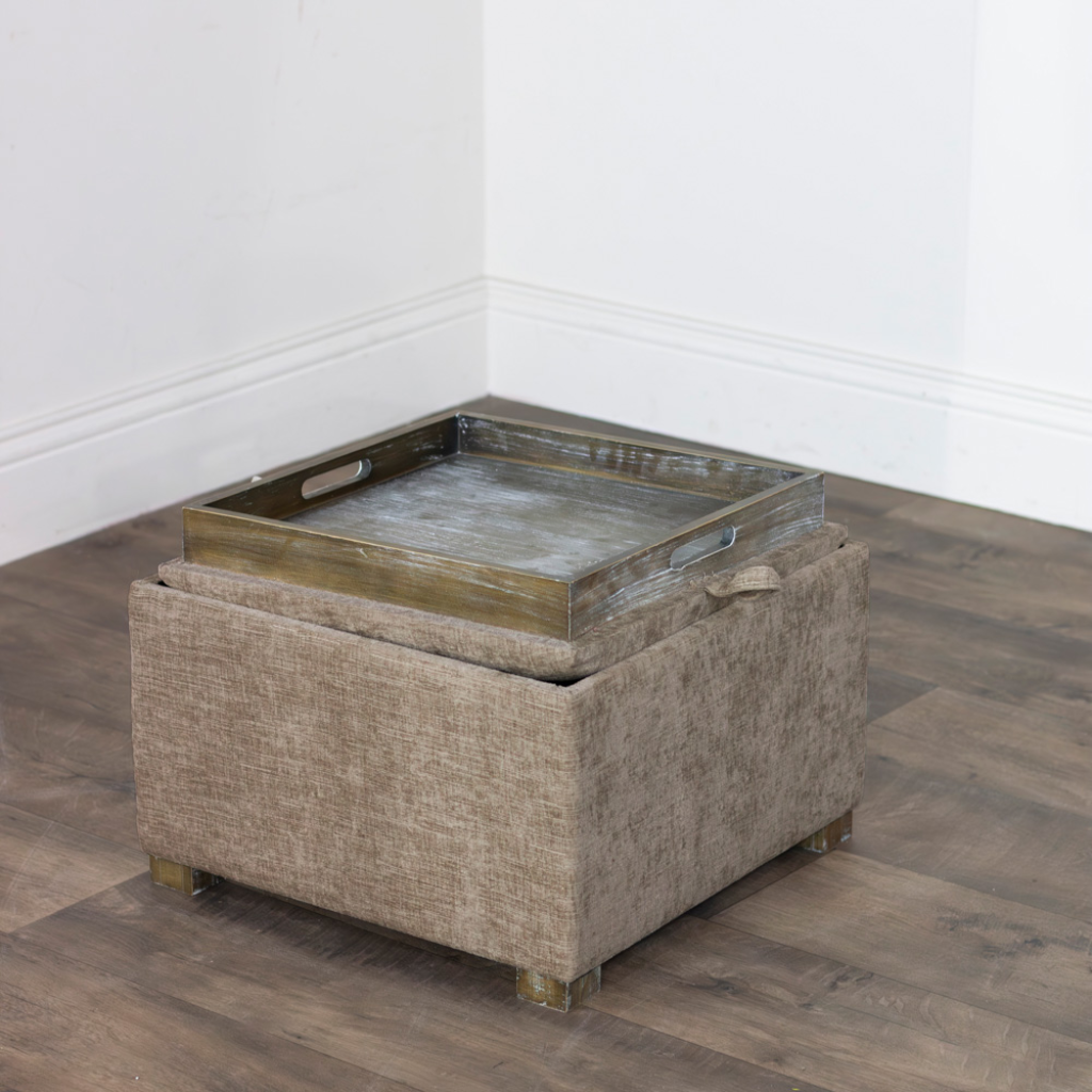 Maya Tray Table Pouffes - Cappuccino TL7087 Tara Lane Mulligans of Ballaghaderreen