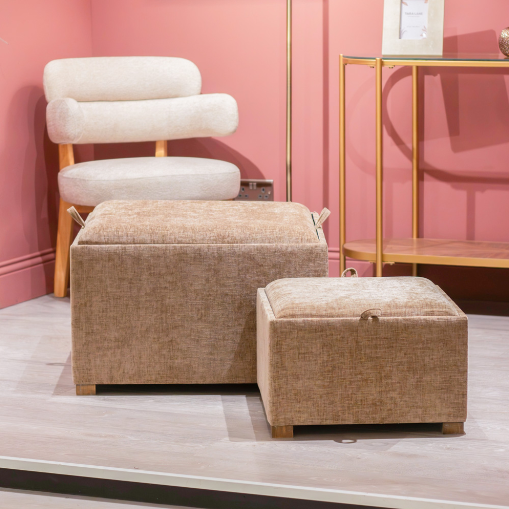 Maya Tray Table Pouffes - Sand TL7086 Tara Lane Mulligans of Ballaghaderreen