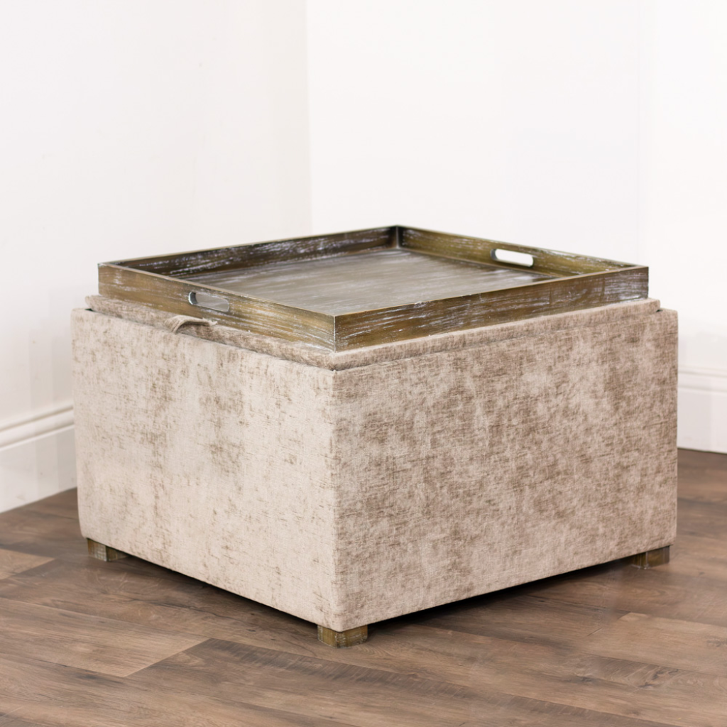 Maya Tray Table Pouffes - Sand TL7086 Tara Lane Mulligans of Ballaghaderreen