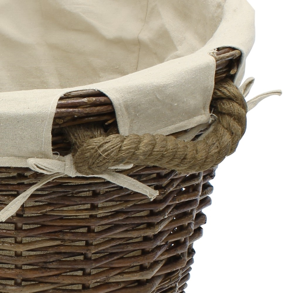 Medium Log Basket with Liner & Rope Handles 16-312 JVL Mulligans of Ballaghaderreen