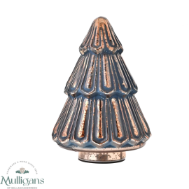 Medium Navy Crackle Glass LED Christmas Tree XM11365 Widdop and Co Mulligans of Ballaghaderreen