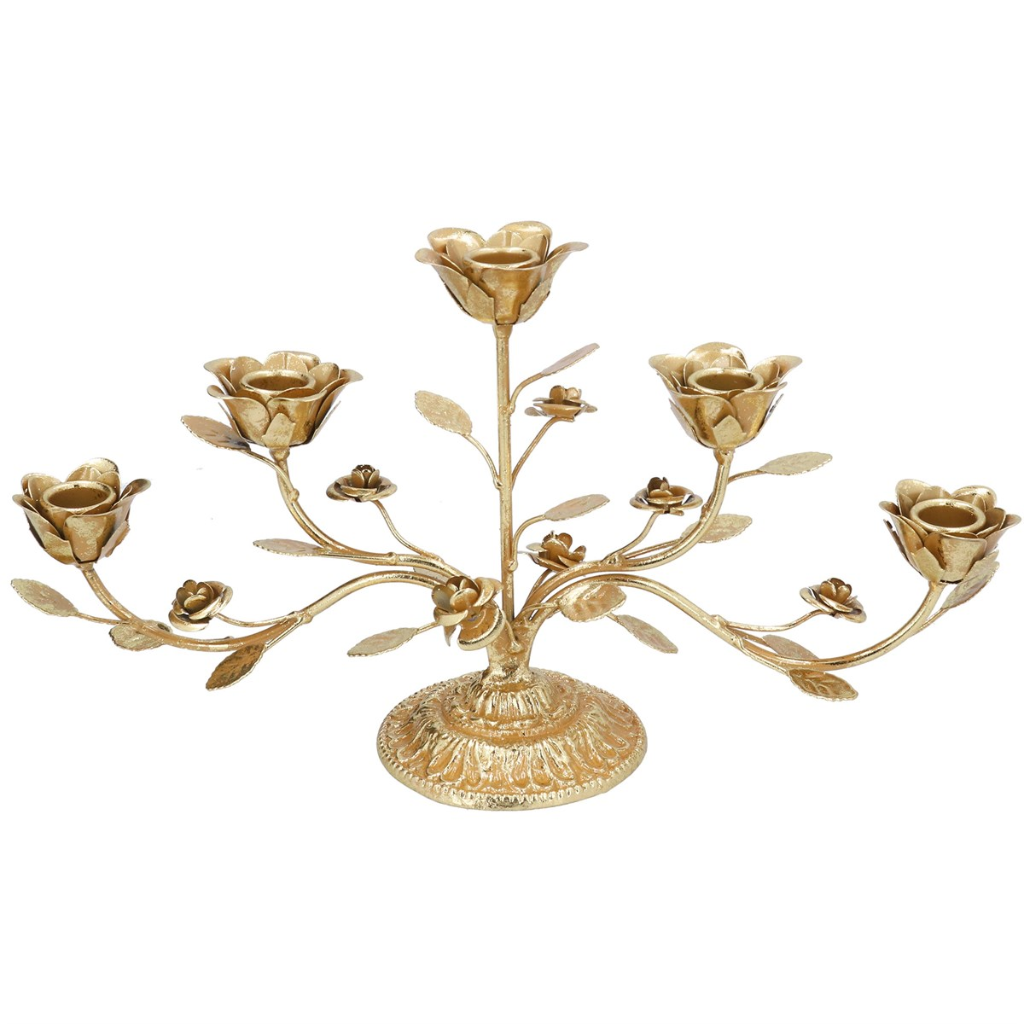 Metal Candelabra - Gold 51095 Gisela Graham Mulligans of Ballaghaderreen