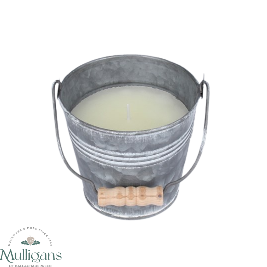 Metal Candle Pot - Tin Bucket - Mulligans of Ballaghaderreen