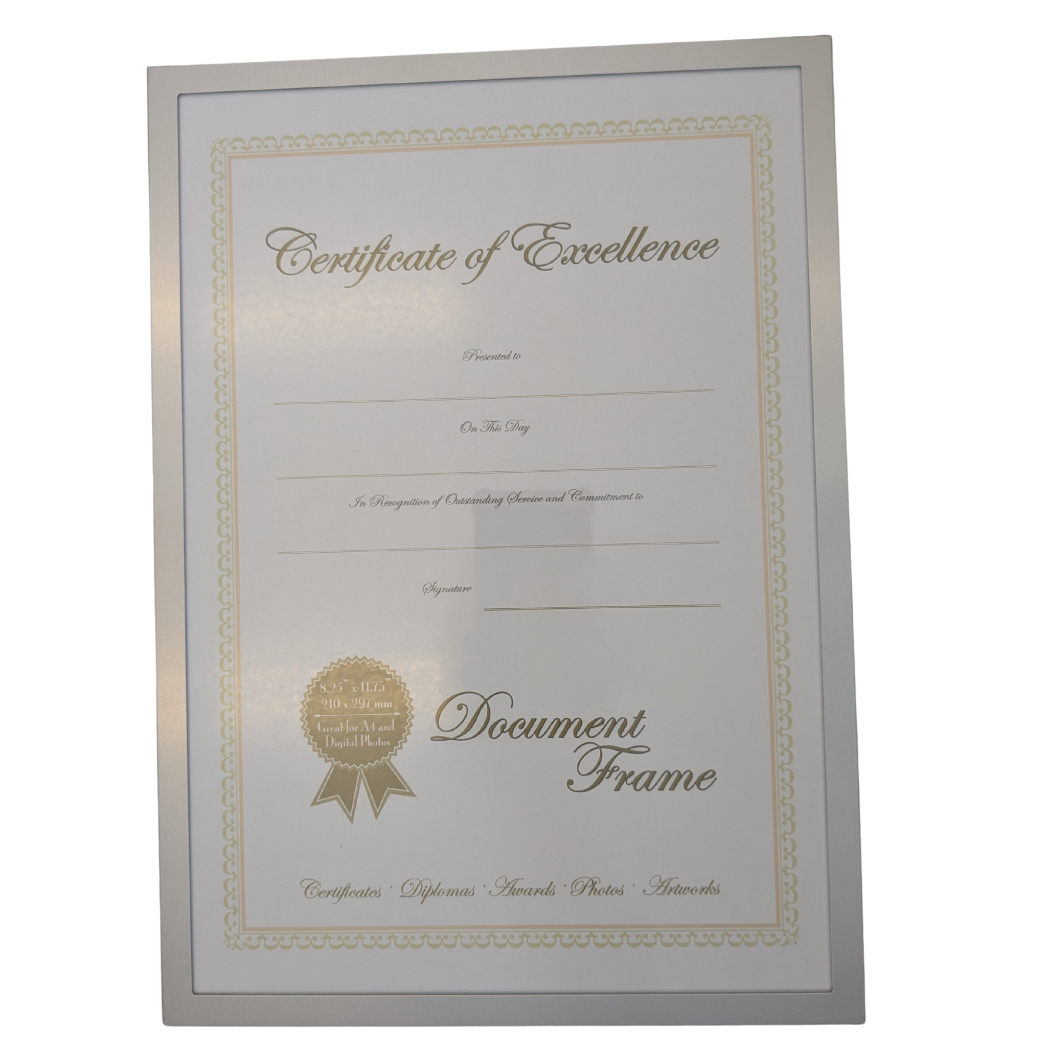 Metal Certificate Frame - A4 3782S Widdop Mulligans of Ballaghaderreen