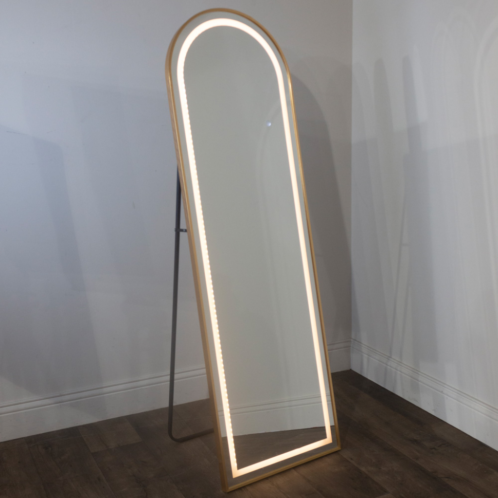 Modena LED Cheval Arch Mirror Gold 160 x 50cm TL6297 Tara Lane Mulligans of Ballaghaderreen