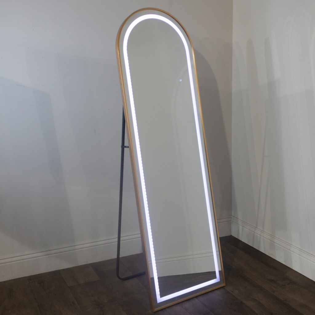 Modena LED Cheval Arch Mirror Gold 160 x 50cm TL6297 Tara Lane Mulligans of Ballaghaderreen