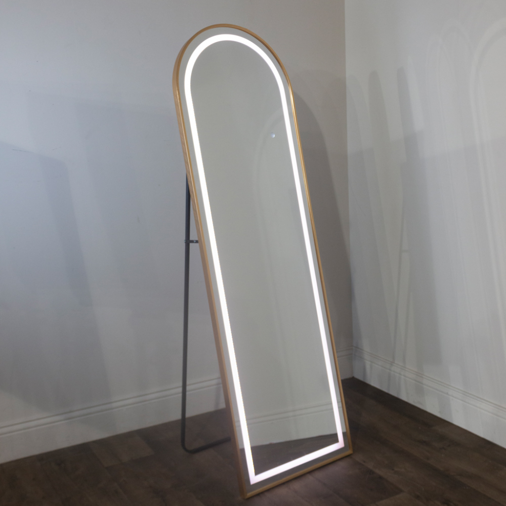 Modena LED Cheval Arch Mirror Gold 160 x 50cm TL6297 Tara Lane Mulligans of Ballaghaderreen