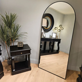 Modena Arch Leaner Mirror Black TL6718 Tara Lane Mulligans of Ballaghaderreen