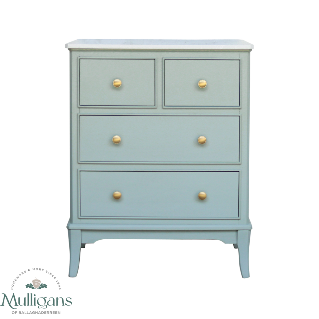 Monroe 4 drawer cabinet with marble top sage TL6602 Tara Lane Mulligans of Ballaghaderreen