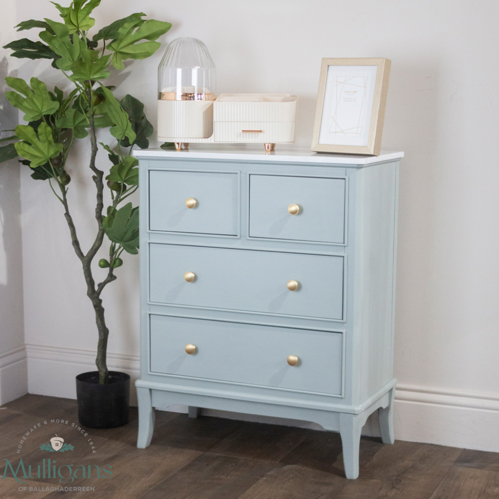 Monroe 4 drawer cabinet with marble top sage TL6602 Tara Lane Mulligans of Ballaghaderreen