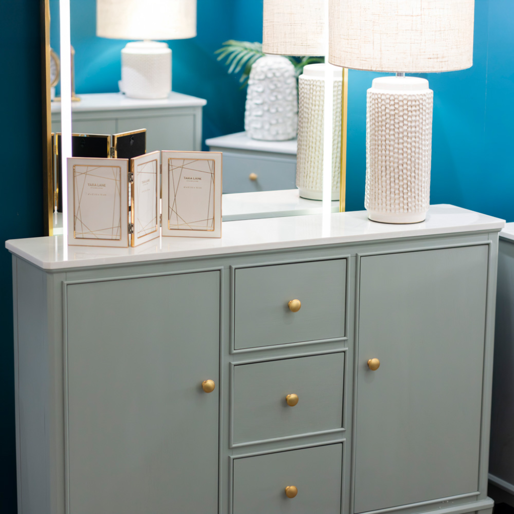 Monroe Slim Sideboard with Marble Top - Sage TL7229 Tara Lane Mulligans of Ballaghaderreen