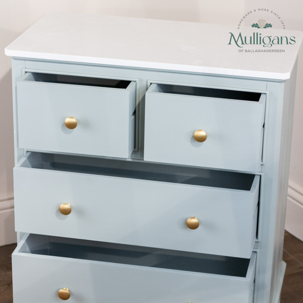 Monroe 4 drawer cabinet with marble top sage TL6602 Tara Lane Mulligans of Ballaghaderreen