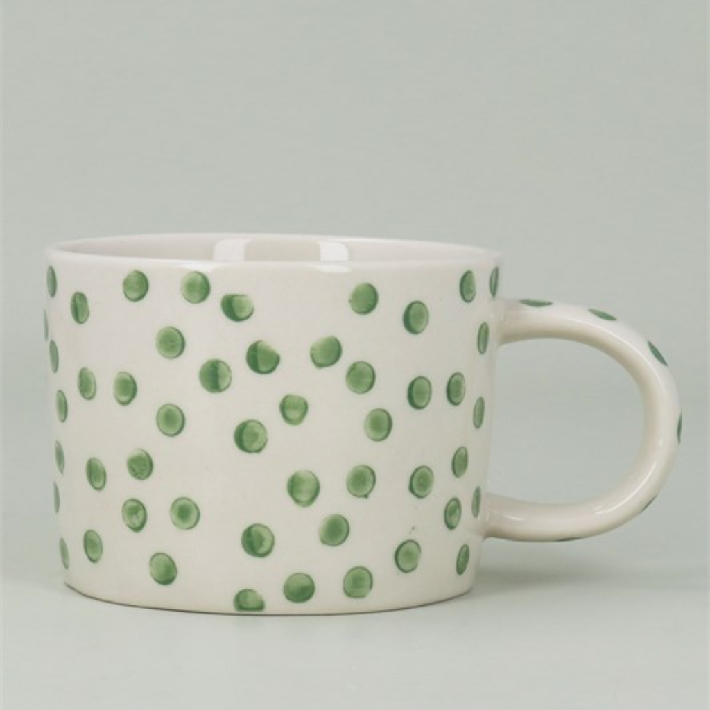 Mug Green Dots 80406 Gisela Graham Mulligans of Ballaghaderreen