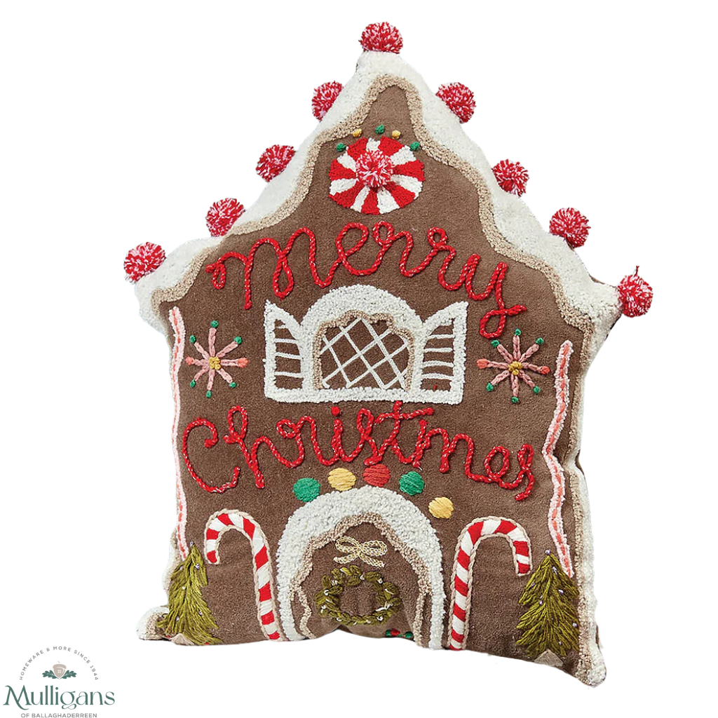 45cm Gingerbread House Cushion - Mulligans of Ballaghaderreen 